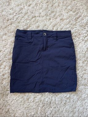 Eddie Bauer Navy Stretch Mini Skirt with Belt Loops